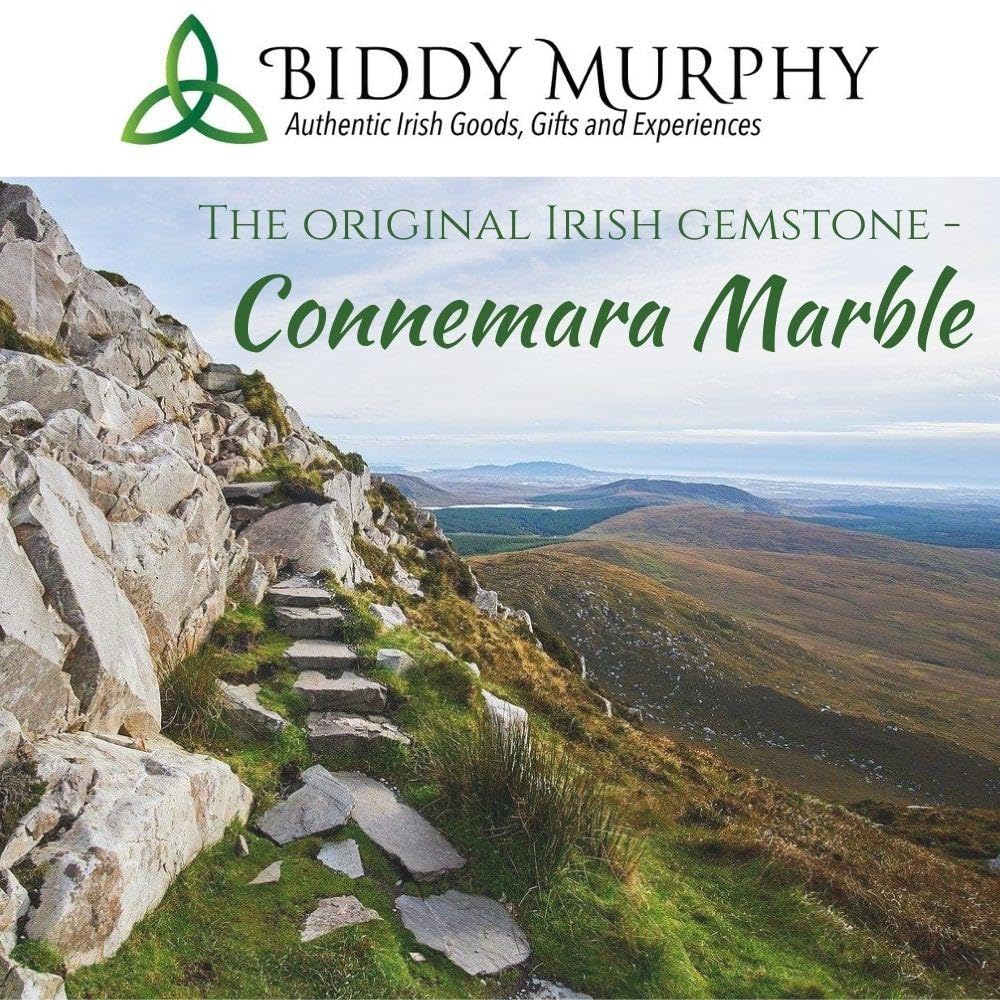 Sterling Silver Shamrock Earrings with Connemara Marble: A Touch of Irish Heritage!