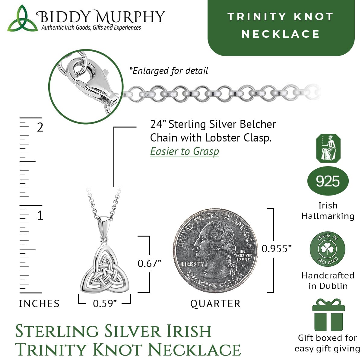 Sterling Silver Irish Trinity Knot Necklace: A Beautiful Symbol of Infinite Devotion