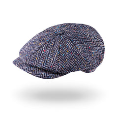 Irish Newsboy Cap Extended Peak Vintage Style Made of Irish Tweed