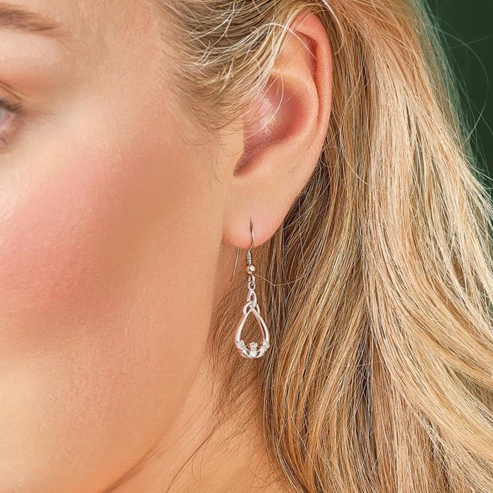 Claddagh and Trinity Knot Drop Earrings: A Gift of Irish Symbolism