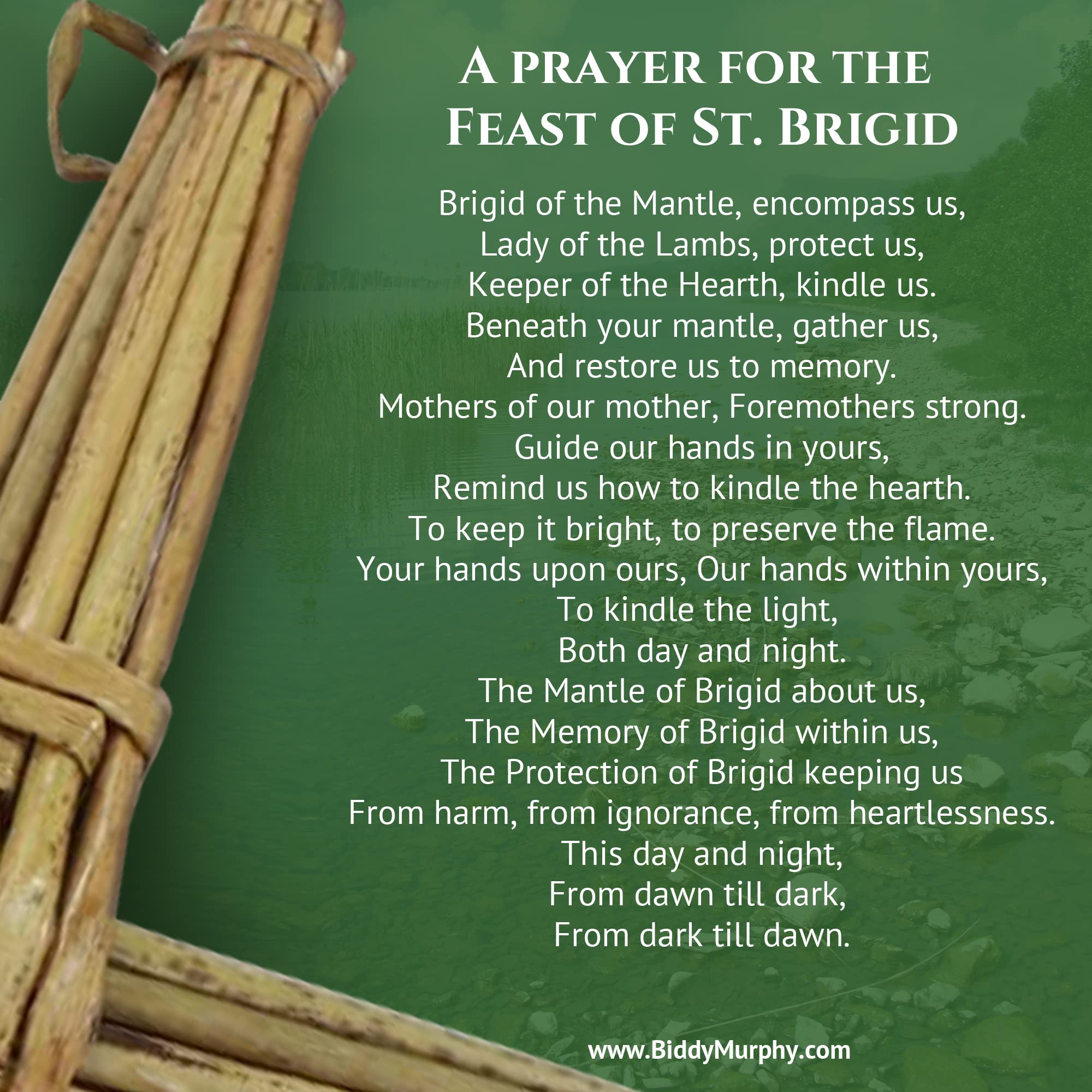 St. Brigid Cross Large Wall Hanging 10” x 10” x 1” - Handmade in Ireland