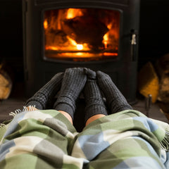 100% Irish Wool Plaid Throw Blanket, Made in Ireland, 54