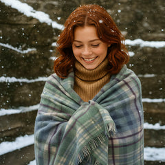 Irish Wool Throw Blanket – 100% Lambswool (72