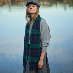 100% Irish Wool Scarf - Blackwatch Tartan Plaid, 9