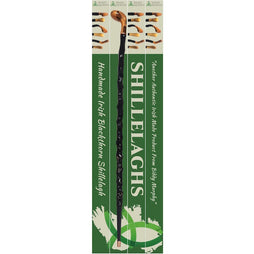 Shillelagh Walking Stick with Box, Handcrafted in Ireland Blackthorn Wood Cane, Black Lacquered Finish