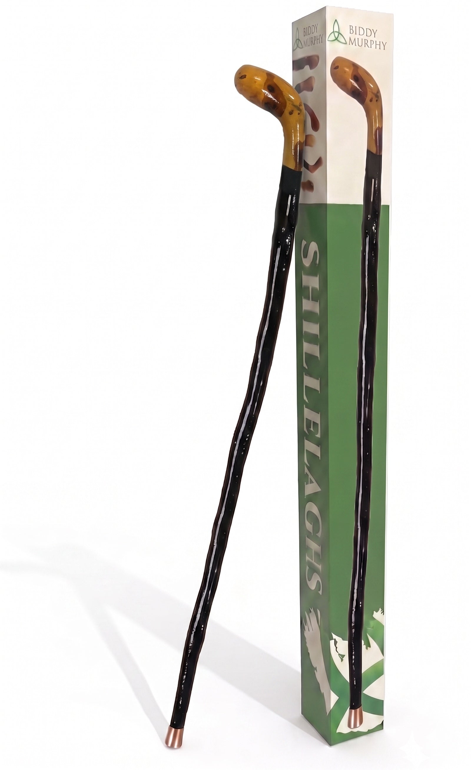 Shillelagh Walking Stick with Box, Made in Ireland Blackthorn Wood