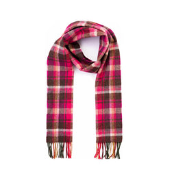 100% Irish Wool Plaid Scarf for Women & Men - Made in Ireland (9" x 78")