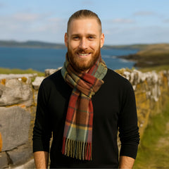 100% Wool Irish Plaid Scarf for Men and Women - 12