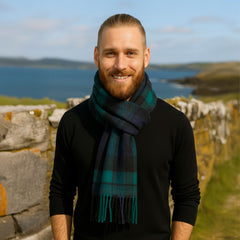 100% Wool Irish Plaid Scarf for Men and Women - 12