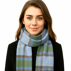 100% Wool Irish Plaid Scarf for Men and Women - 12