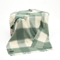 100% Wool Throw Plaid Blanket, 72