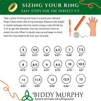 Ladies' Medium Sterling Silver Claddagh Ring: Classic Elegance with Fine Details