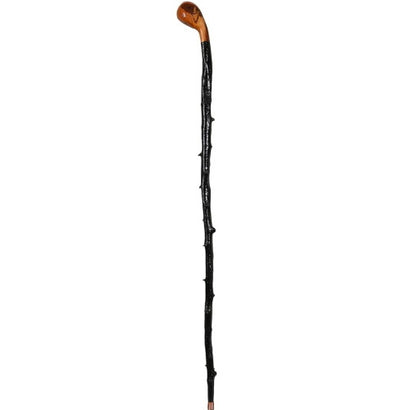 Imported Shillelagh Wooden 36" Irish Walking Stick - Handcrafted 100% Blackthorn Wood Cane (Black High Gloss Lacquered)
