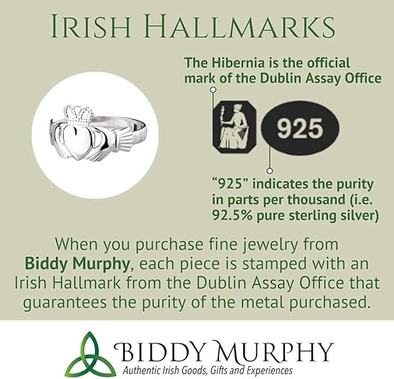 Gorgeous Sterling Silver Connemara Marble Claddagh Ring
