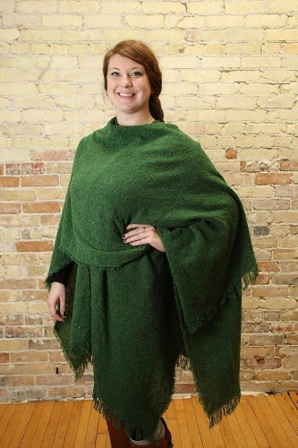 Irish Warm & Soft Lambswool Pashmina Shawl & Wrap for Women (Kelly Green, 54" x 72")