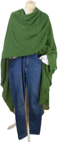 Irish Warm & Soft Lambswool Pashmina Shawl & Wrap for Women (Kelly Green, 54" x 72")