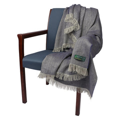 100% Irish Linen Throw Blanket (Denim Gray, 79