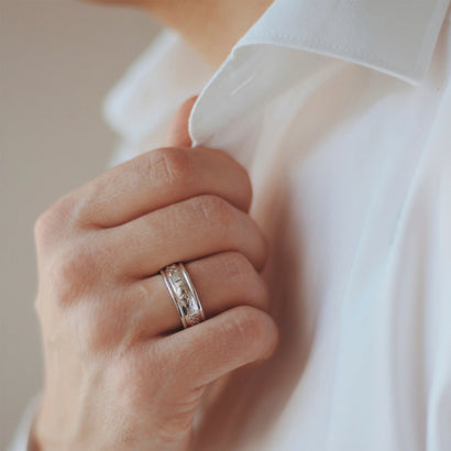 Sterling Silver Men's Irish Claddagh Ring for Wedding, Engagement, and Anniversary