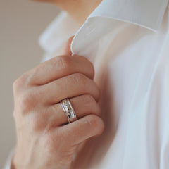 Sterling Silver Men's Irish Claddagh Ring for Wedding, Engagement, and Anniversary