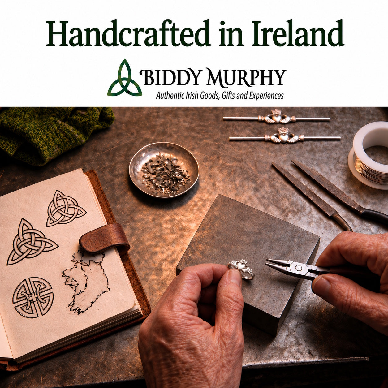 Irish Sterling Silver Lightweight Claddagh Ring for Women