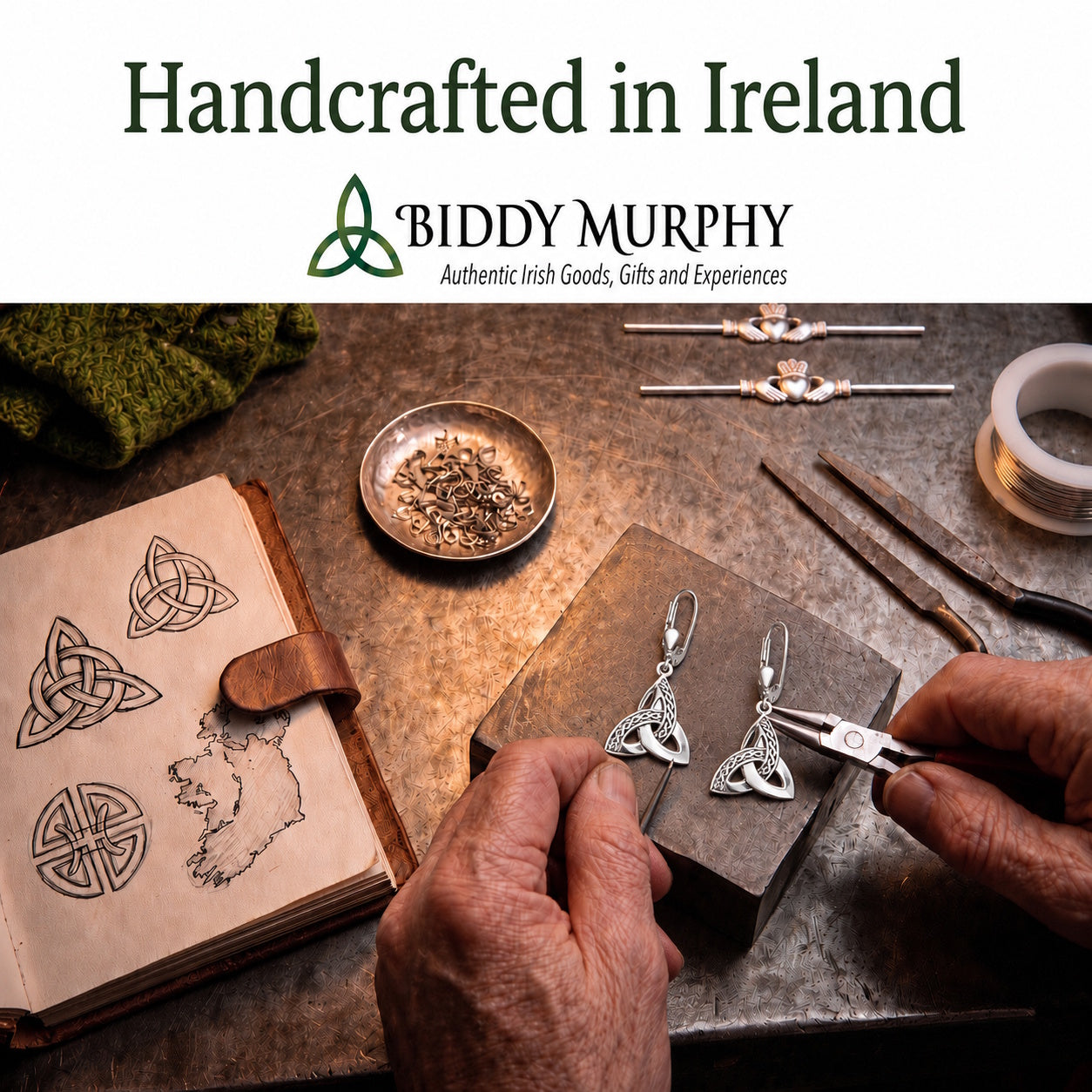 Irish Sterling Silver Trinity Knot Earrings