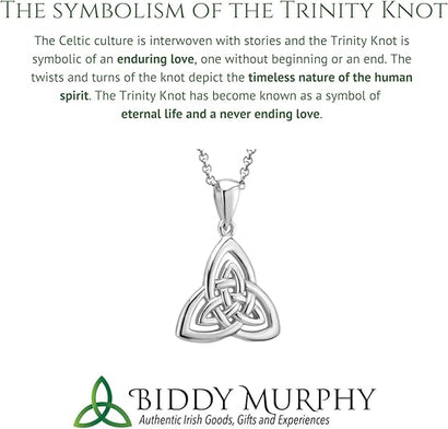 Sterling Silver Green Crystal Irish Celtic Trinity Knot Stud Earrings for Women