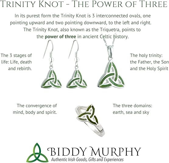 Sterling Silver Trinity Celtic Knot Ring for Women - Made in Ireland