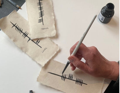 Anam Cara -  means Irish Soulmate. Celtic Wall Decor Irish Wall Hanging Framed Ogham Symbol Wedding Decor Anniversary Decor Irish Gifts Hand Printed by Our Maker-Partner in Co. Roscommon.