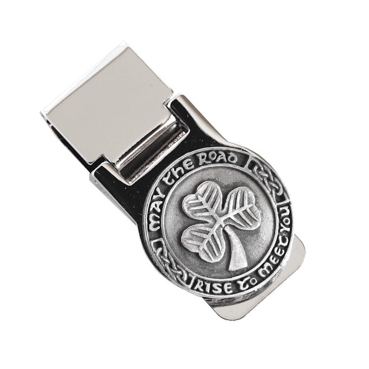 Irish Blessing Money Clip: Tarnish-Resistant Stainless Steel & Pewter Construction