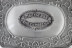 Celtic Jewelry Box Large May the Road Rise Medallion Pewter Made in Ireland