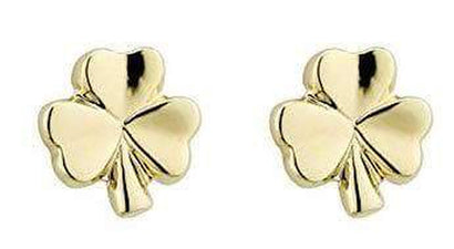 Gold-Plated Small Shamrock Earrings: Embrace the Luck of the Irish!