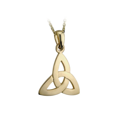 Gold Trinity Knot Necklace Plated 18" Chain Irish Made by Our Maker-Partner in Co. Dublin