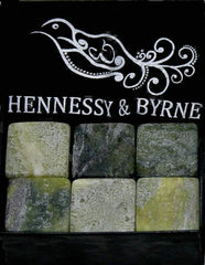 Whiskey Stones Connemara Marble Set of Six Chilling Rocks Made in Ireland