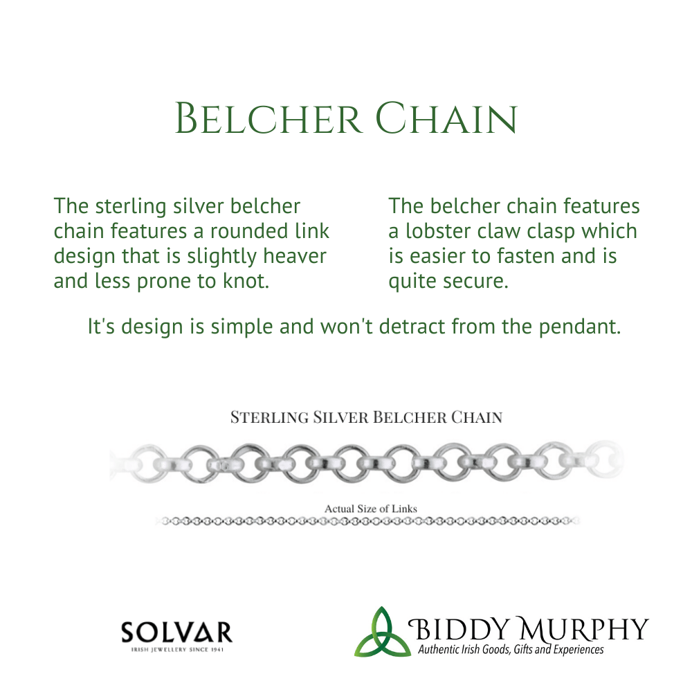Connemara Marble Celtic Trinity Knot Pendant Necklace