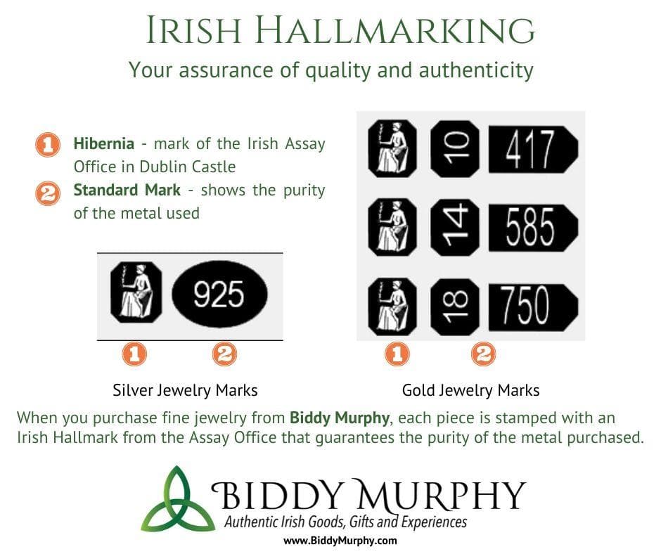 Sterling Silver Celtic Cross Necklace with Connemara Marble – Dublin-Made Irish Design