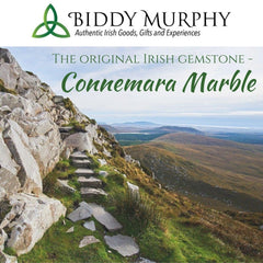 Celtic Earrings Sterling Silver & Connemara Marble Studs Irish Made by Our Maker-Partner in Co. Dublin