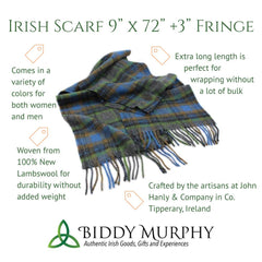 100% Irish Lambswool Long Irish Scarf 12