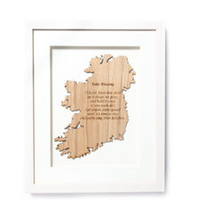 Irish Baby Blessing Wall Decor Made In Ireland Sustainable Irish Wood Large Framed Plaque Irish Blessing Made by Our Maker-Partner in Co. Meath