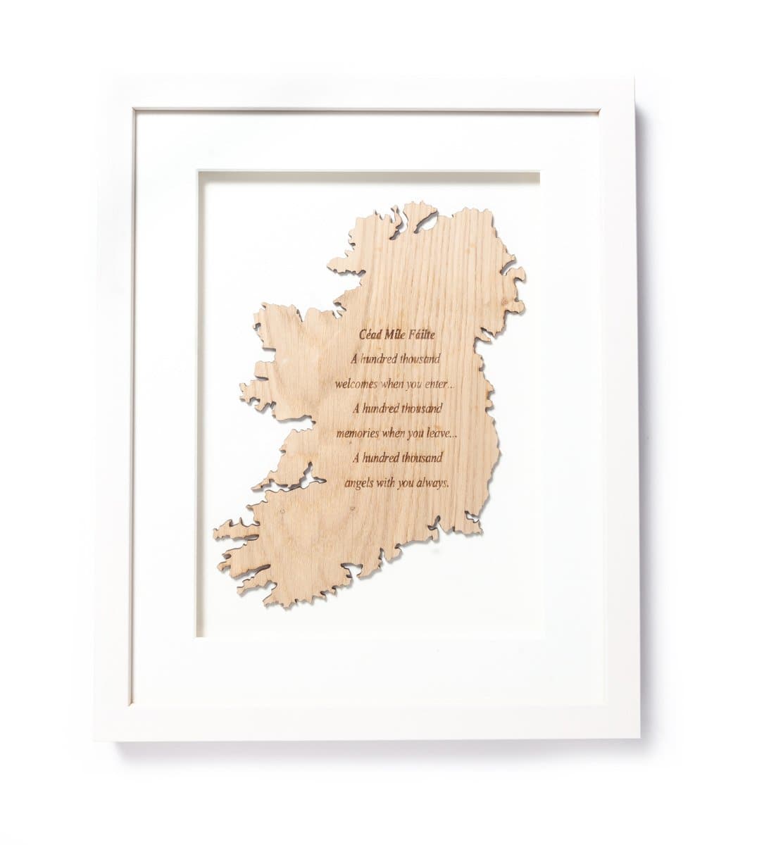 Cead Mile Failte Framed Wall Decor Made in Ireland Traditional Irish Welcome Irish Greeting Unique Gift Crafted by Our Maker-Partner in Co. Meath