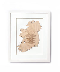 Danny Boy Framed Wall Decor Made in Ireland Irish Song Oh Danny Boy Unique Gift Crafted by Our Maker-Partner in Co. Meath
