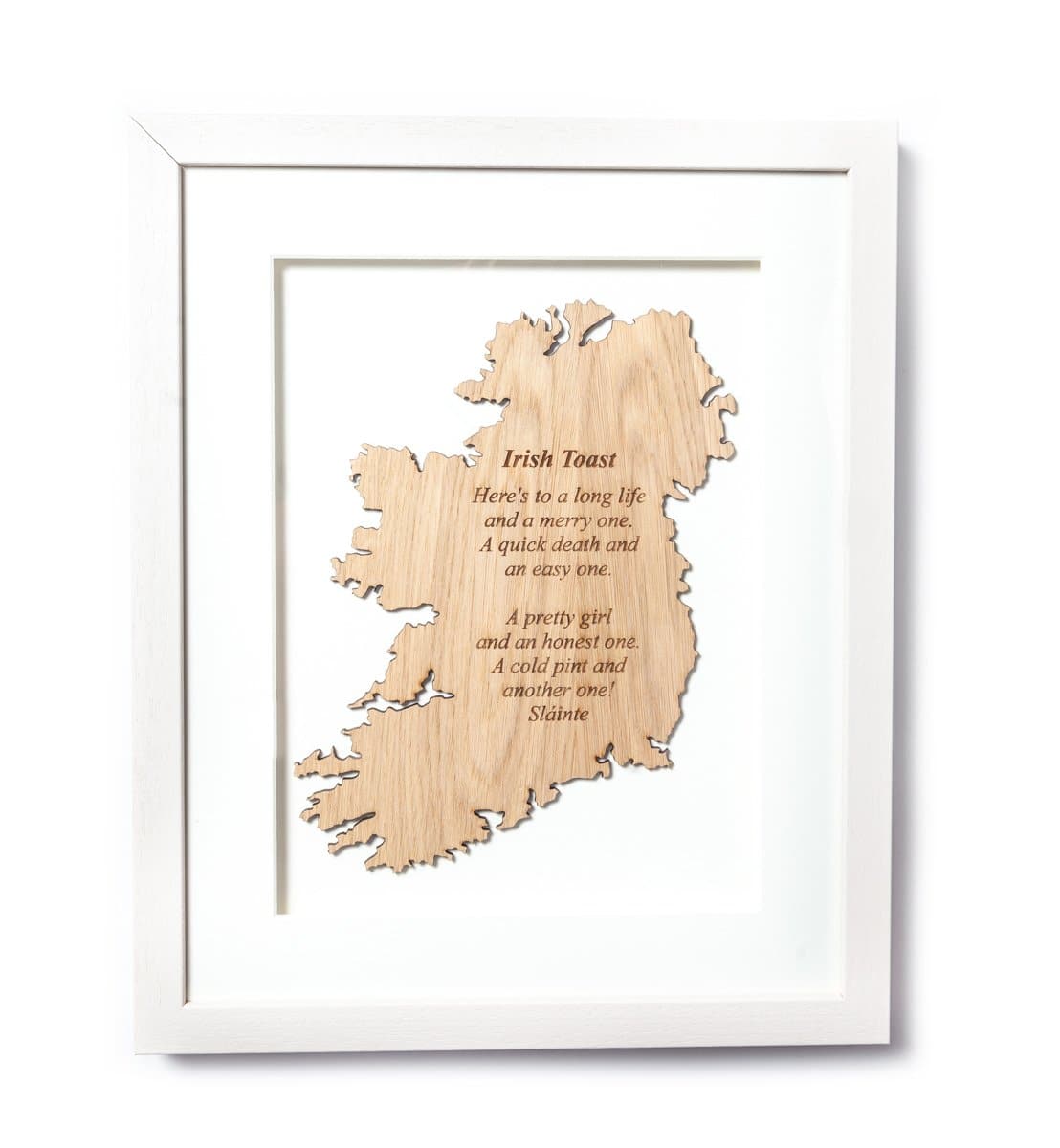 Irish Toast Framed Wall Decor Made in Ireland Irish Gift Wall Hanging Unique Gift Crafted by Our Maker-Partner in Co. Meath