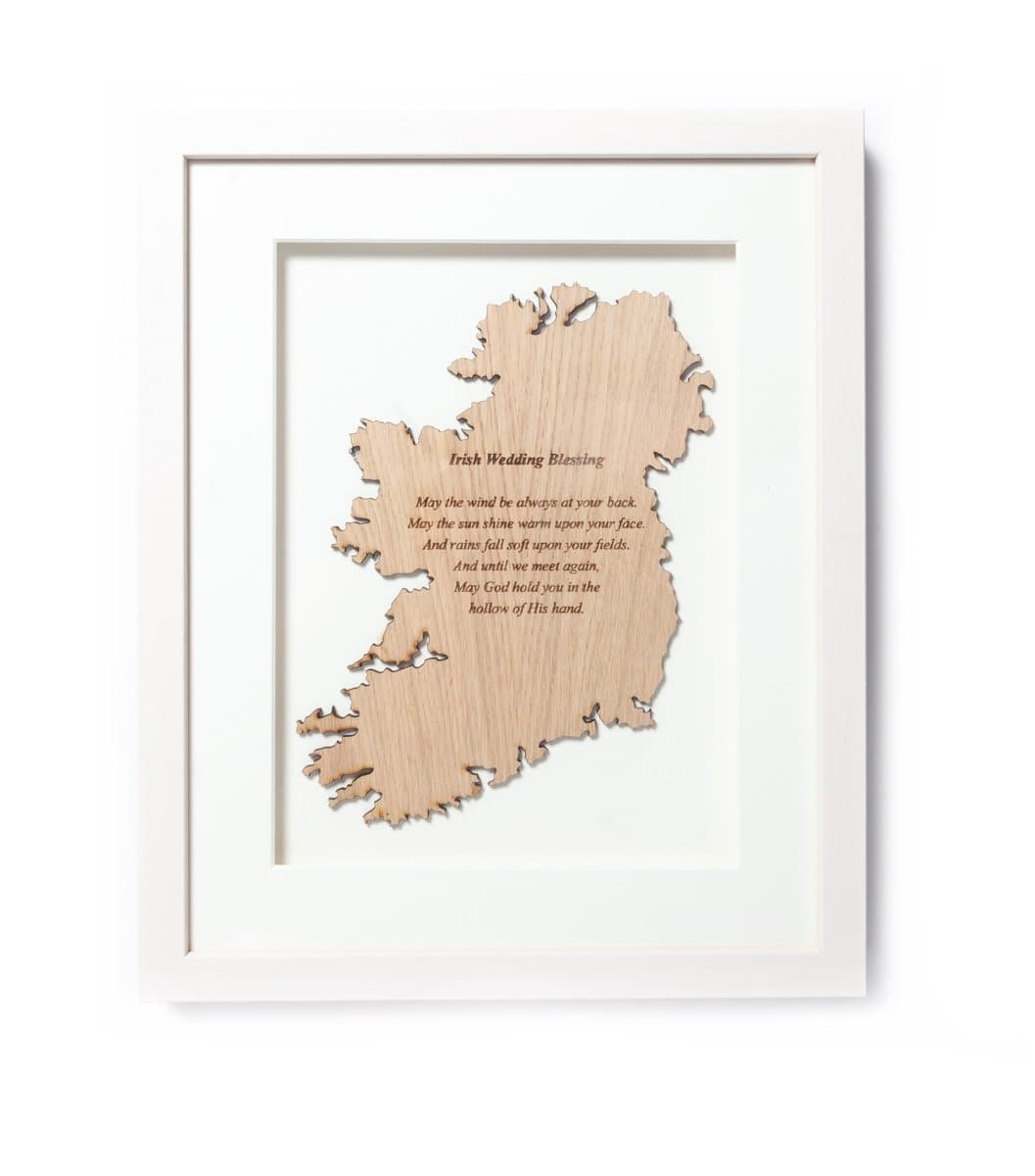 Irish Wedding Irish Blessing Framed Wall Decor Made in Ireland May the Wind Be At Your Back Unique Gift Crafted by Our Maker-Partner in Co. Meath