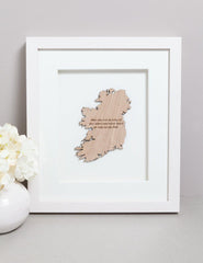 Irish Blessing Live Long Irish Toast Made In Ireland Framed Matted Wall Hanging Irish Saying Unique Gift Crafted by Our Maker-Partner in Co. Meath