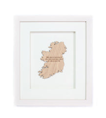 Irish Blessing Live Long Irish Toast Made In Ireland Framed Matted Wall Hanging Irish Saying Unique Gift Crafted by Our Maker-Partner in Co. Meath