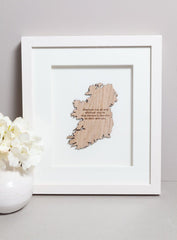 Luck of the Irish Wall Hanging Irish Toast Etched Onto Sustainable Irish Wood Made In Ireland Irish Blessing Framed Matted Decor Crafted by Our Maker-Partner in Co. Meath