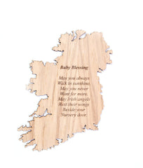 Irish Baby Blessing Plaque Made in Ireland May You Always Walk In Sunshine Baby Blessing Unique Gift Crafted by Our Maker-Partner in Co. Meath