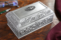 Claddagh Pewter Jewelry Box: Exquisite & Spacious Storage