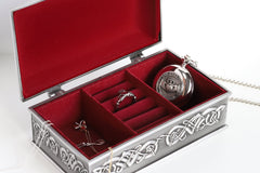 Celtic Pewter Jewelry Box: Symbolic & Spacious Storage