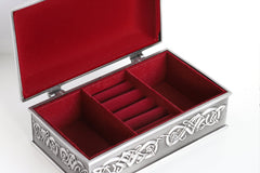 Celtic Pewter Jewelry Box: Symbolic & Spacious Storage