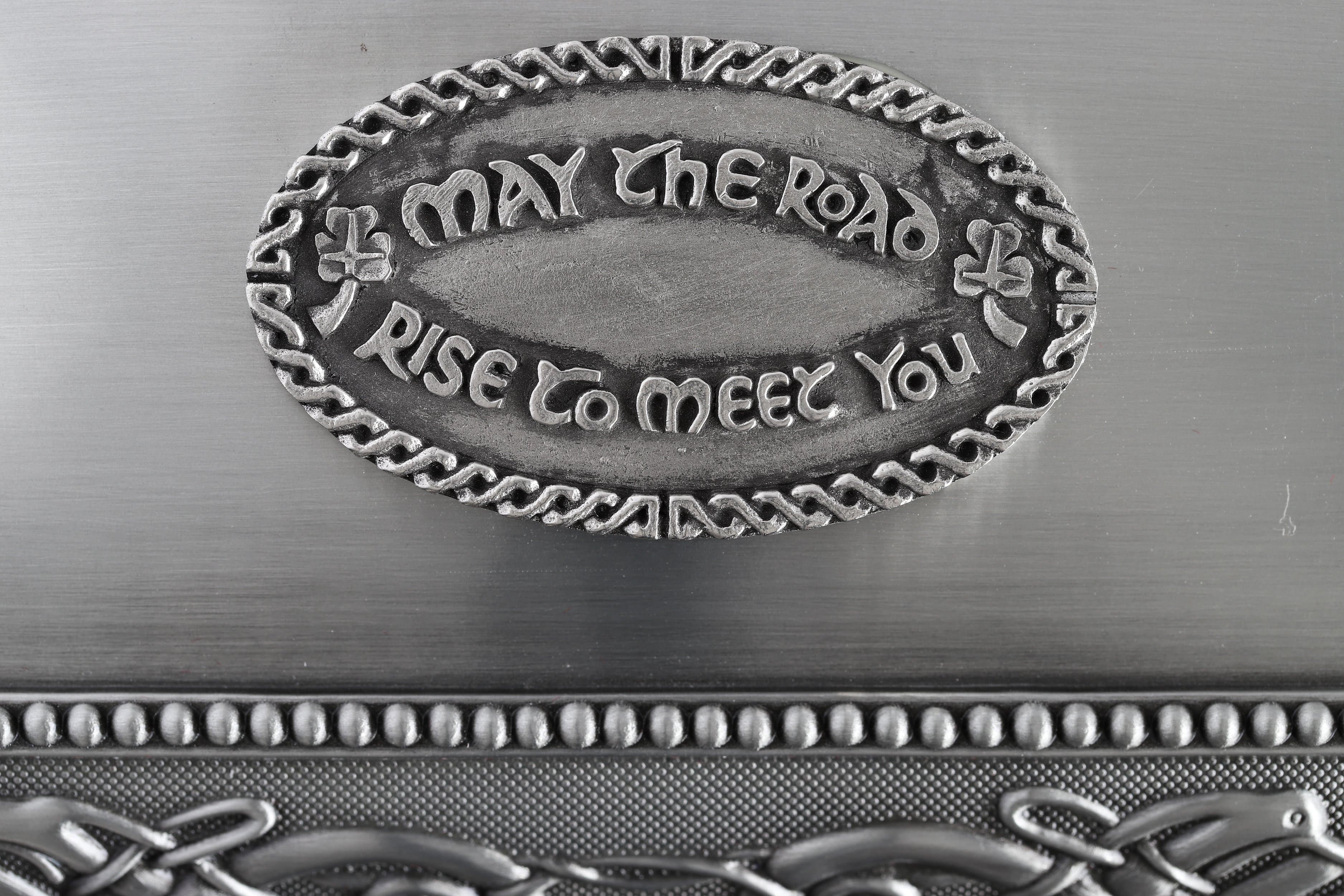 Celtic Pewter Jewelry Box: Symbolic & Spacious Storage